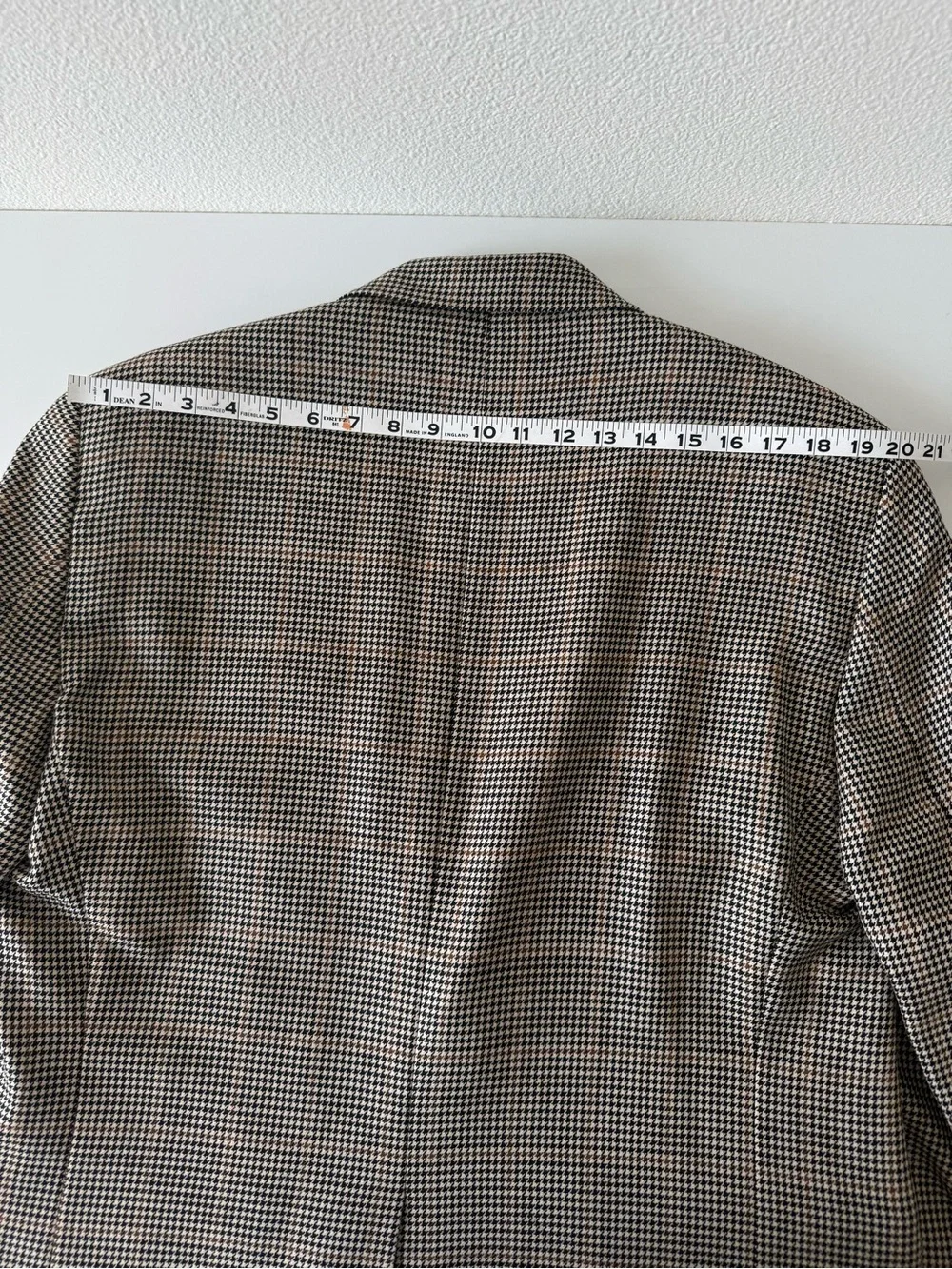 Vintage Lauren Ralph Lauren 42R Houndstooth 100% Wool Blazer Macy's Men's Store